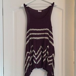 Free People Voile Purple Dot Trapeze Slip